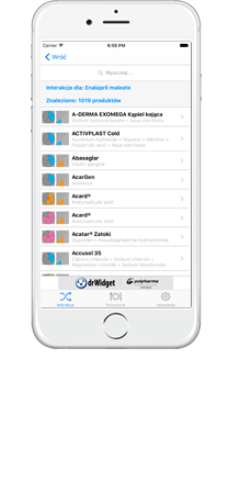 DrWidget interakcje
