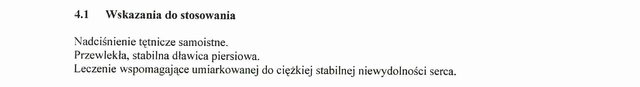 Wskazania wg ChPL