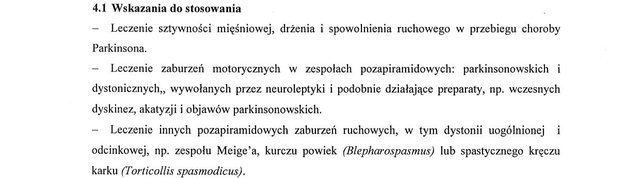 Wskazania wg ChPL