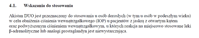 Wskazania wg ChPL