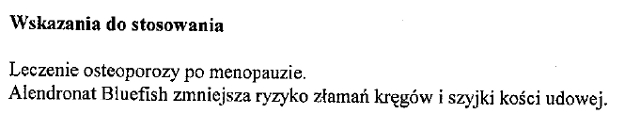 Wskazania wg ChPL