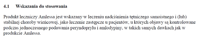 Wskazania wg ChPL