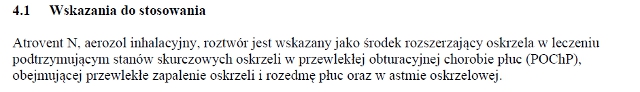 Wskazania wg ChPL