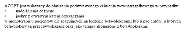 Wskazania wg ChPL