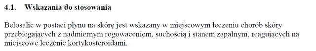Wskazania wg ChPL