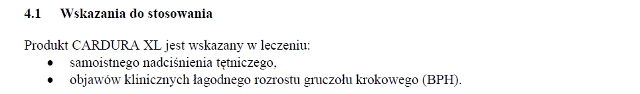 Wskazania wg ChPL