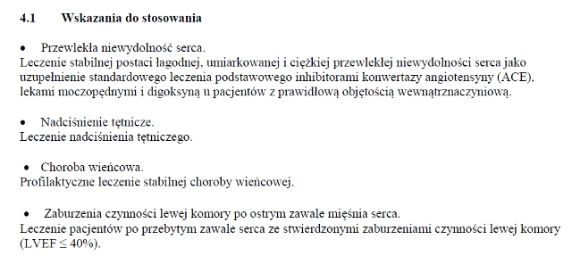 Wskazania wg ChPL
