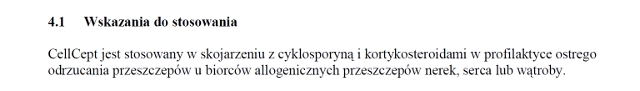 Wskazania wg ChPL