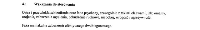 Wskazania wg ChPL