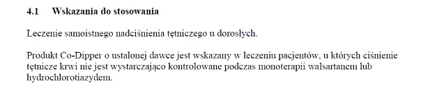 Wskazania wg ChPL