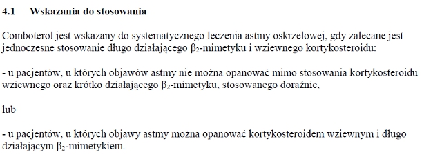 Wskazania wg ChPL
