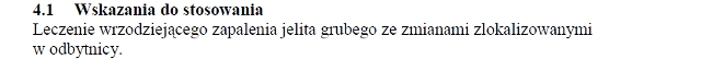Wskazania wg ChPL