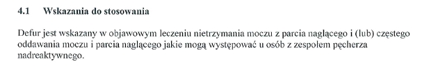 Wskazania wg ChPL