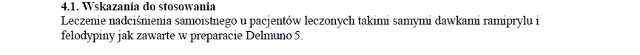 Wskazania wg ChPL