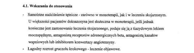 Wskazania wg ChPL