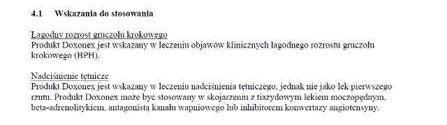 Wskazania wg ChPL