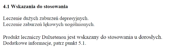 Wskazania wg ChPL