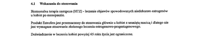 Wskazania wg ChPL