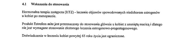 Wskazania wg ChPL