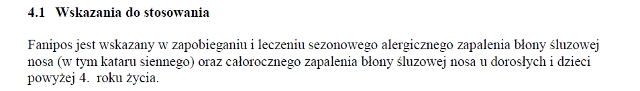 Wskazania wg ChPL