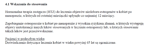 Wskazania wg ChPL
