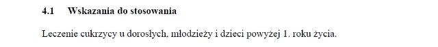 Wskazania wg ChPL