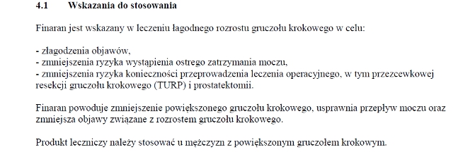 Wskazania wg ChPL