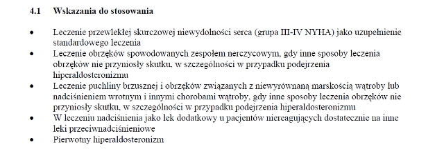 Wskazania wg ChPL