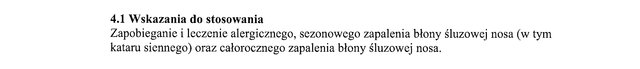 Wskazania wg ChPL