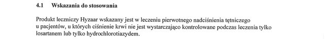 Wskazania wg ChPL