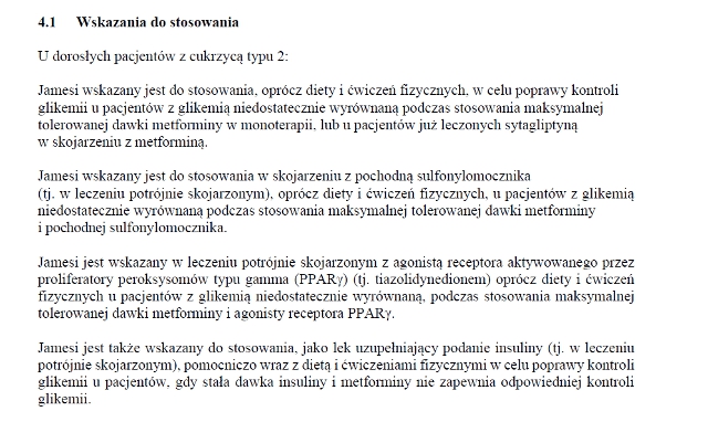Wskazania wg ChPL