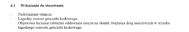 Wskazania wg ChPL