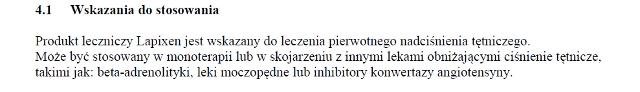 Wskazania wg ChPL