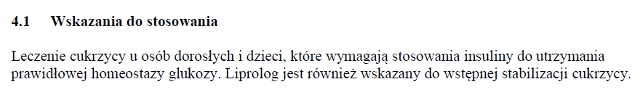 Wskazania wg ChPL