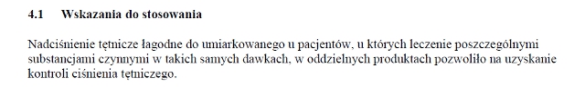 Wskazania wg ChPL
