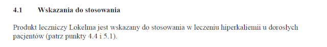 Wskazania wg ChPL