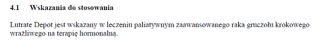Wskazania wg ChPL