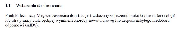 Wskazania wg ChPL