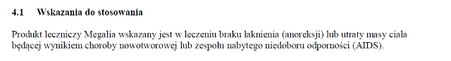 Wskazania wg ChPL