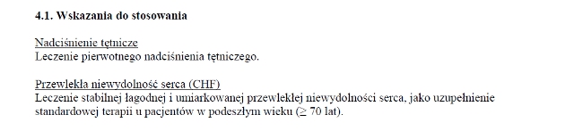 Wskazania wg ChPL