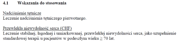 Wskazania wg ChPL