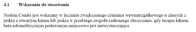 Wskazania wg ChPL