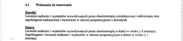 Wskazania wg ChPL