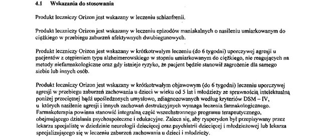 Wskazania wg ChPL