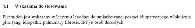 Wskazania wg ChPL