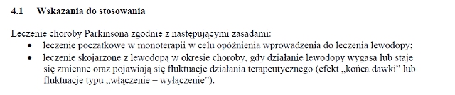 Wskazania wg ChPL