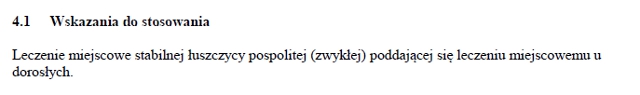 Wskazania wg ChPL