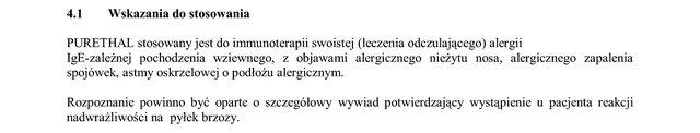 Wskazania wg ChPL