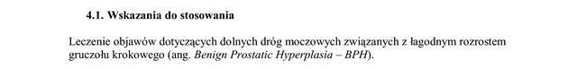 Wskazania wg ChPL
