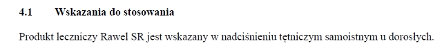 Wskazania wg ChPL